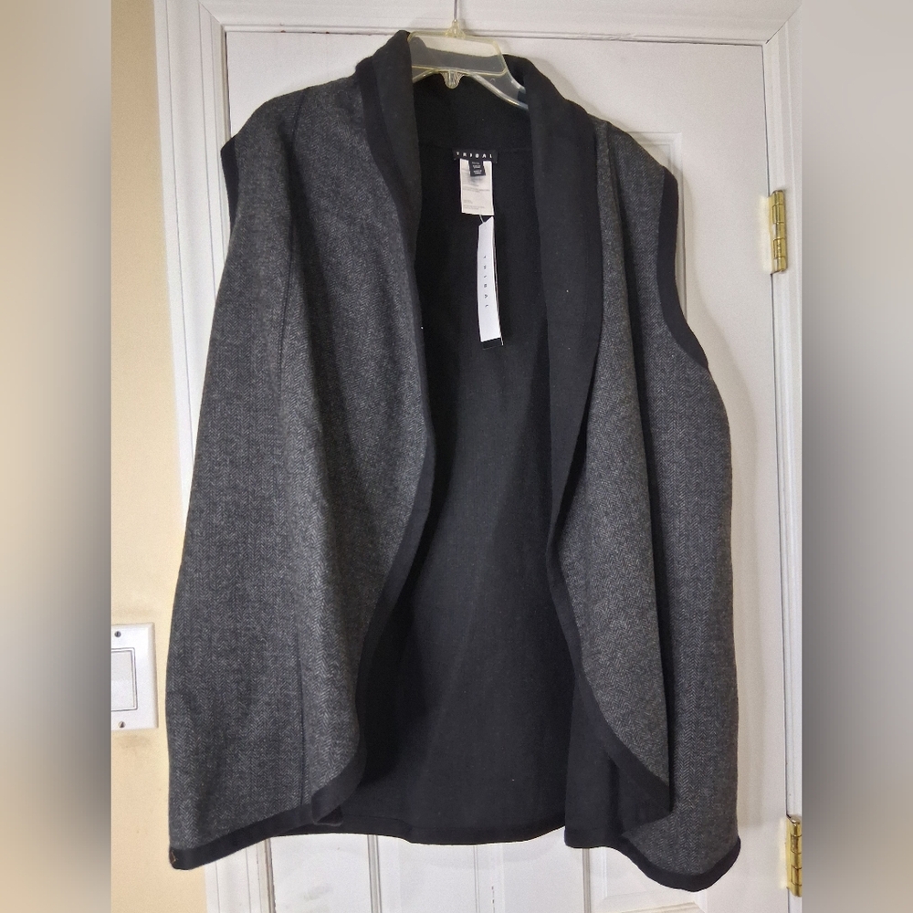 New Tribal Gray Sleeveless Women's Jacket